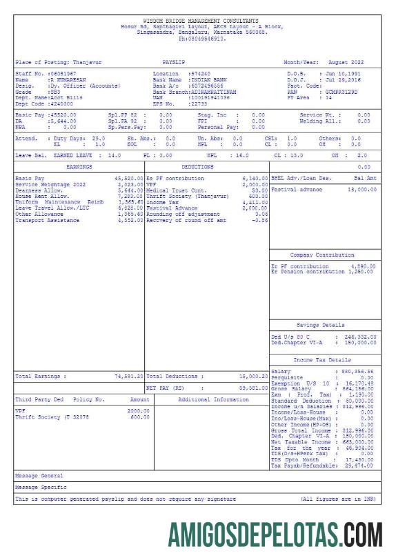Para download Modelo de recibo de pagamento de consultores de gerenciamento Wisdom Bridge em formatos Word e PDF.pdf, 2